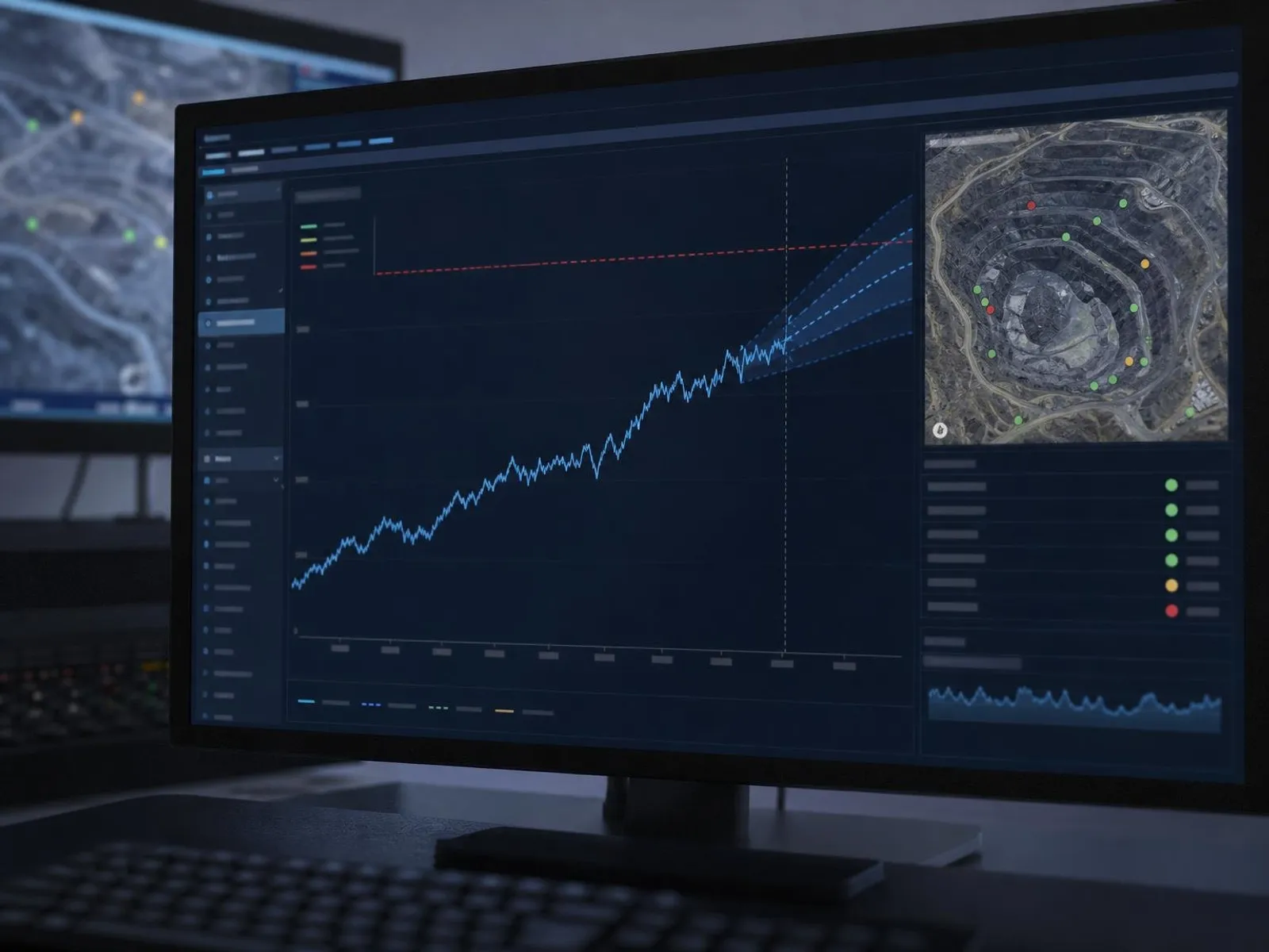 Serie temporal con proyección de tendencia